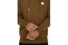 Bluza z kapturem Pit Bull Small Logo '21 - Brązowa
