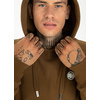 Bluza z kapturem Pit Bull Small Logo '21 - Brązowa