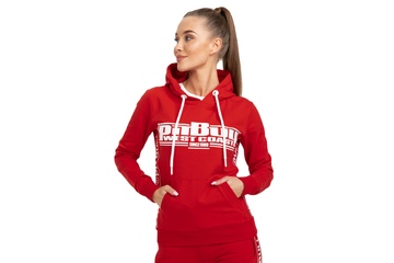 Bluza damska z kapturem Pit Bull French Terry Boxing '21 - Czerwona