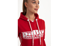 Bluza damska z kapturem Pit Bull French Terry Boxing '21 - Czerwona