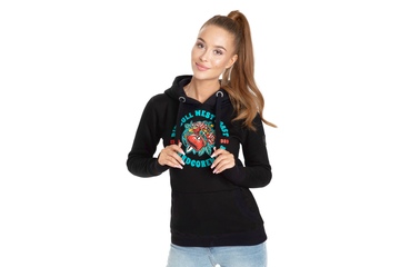 Bluza damska z kapturem Pit Bull Broken Heart '21 - Czarna