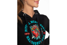Bluza damska z kapturem Pit Bull Broken Heart '21 - Czarna