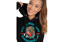 Bluza damska z kapturem Pit Bull Broken Heart '21 - Czarna