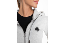 Bluza damska rozpinana z kapturem Pit Bull Small Logo '21 - Szara
