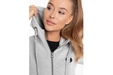 Bluza damska rozpinana z kapturem Pit Bull Small Logo '21 - Szara