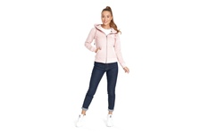 Bluza damska rozpinana z kapturem Pit Bull Small Logo '21 - Różowa