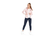 Bluza damska rozpinana z kapturem Pit Bull Small Logo '21 - Różowa