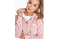 Bluza damska rozpinana z kapturem Pit Bull Small Logo '21 - Różowa