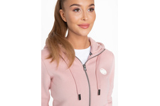 Bluza damska rozpinana z kapturem Pit Bull Small Logo '21 - Różowa