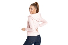Bluza damska rozpinana z kapturem Pit Bull Small Logo '21 - Różowa