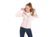 Bluza damska rozpinana z kapturem Pit Bull Small Logo '21 - Różowa