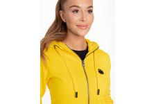 Bluza damska rozpinana z kapturem Pit Bull Small Logo '21 - Żółta