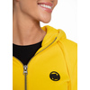 Bluza damska rozpinana z kapturem Pit Bull Small Logo '21 - Żółta