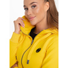 Bluza damska rozpinana z kapturem Pit Bull Small Logo '21 - Żółta