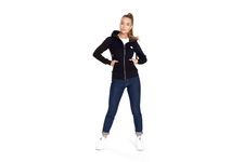Bluza damska rozpinana z kapturem Pit Bull Small Logo '21 - Czarna
