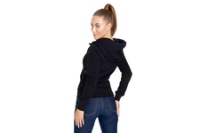Bluza damska rozpinana z kapturem Pit Bull Small Logo '21 - Czarna