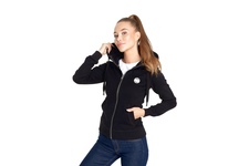 Bluza damska rozpinana z kapturem Pit Bull Small Logo '21 - Czarna