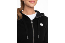 Bluza damska rozpinana z kapturem Pit Bull Small Logo '21 - Czarna