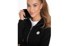 Bluza damska rozpinana z kapturem Pit Bull Small Logo '21 - Czarna