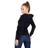Bluza damska rozpinana z kapturem Pit Bull Small Logo '21 - Czarna