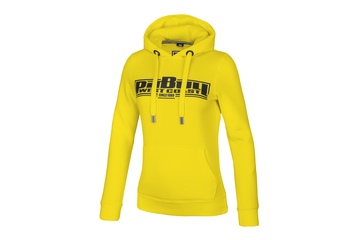 Bluza damska z kapturem Pit Bull Classic Boxing '21 - Żółta