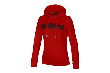 Bluza damska z kapturem Pit Bull Classic Boxing '21 - Czerwona
