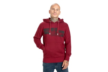 Bluza z kapturem Pit Bull Classic Logo '21 - Bordowa