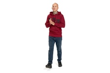 Bluza z kapturem Pit Bull Classic Logo '21 - Bordowa