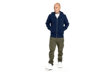 Bluza rozpinana z kapturem Pit Bull Pique Small Logo '21 - Granatowa