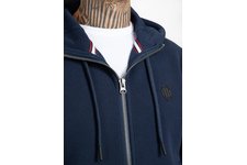 Bluza rozpinana z kapturem Pit Bull Pique Small Logo '21 - Granatowa