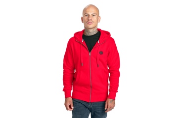 Bluza rozpinana z kapturem Pit Bull Small Logo '21 - Czerwona