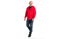 Bluza rozpinana z kapturem Pit Bull Small Logo '21 - Czerwona