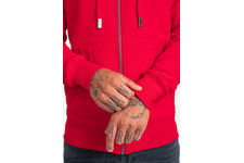 Bluza rozpinana z kapturem Pit Bull Small Logo '21 - Czerwona