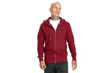 Bluza rozpinana z kapturem Pit Bull Small Logo '21 - Bordowa