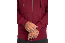 Bluza rozpinana z kapturem Pit Bull Small Logo '21 - Bordowa