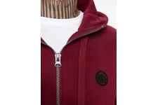 Bluza rozpinana z kapturem Pit Bull Small Logo '21 - Bordowa