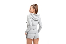Bluza damska rozpinana z kapturem Pit Bull French Terry Small Logo '21 - Szara
