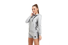 Bluza damska rozpinana z kapturem Pit Bull French Terry Small Logo '21 - Szara