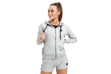 Bluza damska rozpinana z kapturem Pit Bull French Terry Small Logo '21 - Szara