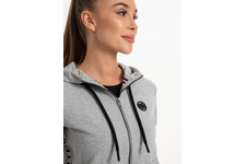 Bluza damska rozpinana z kapturem Pit Bull French Terry Small Logo '21 - Szara