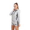 Bluza damska rozpinana z kapturem Pit Bull French Terry Small Logo '21 - Szara