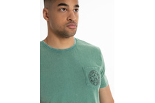 Koszulka Pit Bull Denim Washed Circle Dog '21 - Zielona