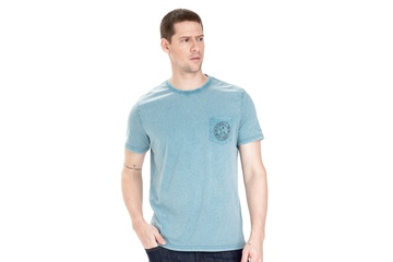 Koszulka Pit Bull Denim Washed Circle Dog '21 - Błękitna
