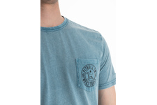 Koszulka Pit Bull Denim Washed Circle Dog '21 - Błękitna