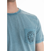 Koszulka Pit Bull Denim Washed Circle Dog '21 - Błękitna