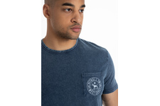 Koszulka Pit Bull Denim Washed Circle Dog '21 - Granatowa