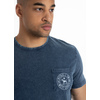 Koszulka Pit Bull Denim Washed Circle Dog '21 - Granatowa