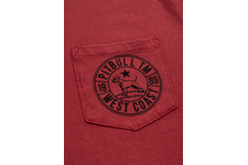 Koszulka Pit Bull Denim Washed Circle Dog '21 - Bordowa