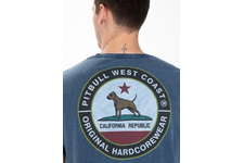 Koszulka Pit Bull Denim Washed California Dog '21 - Granatowa