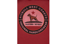 Koszulka Pit Bull Denim Washed California Dog '21 - Bordowa